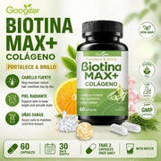 BIOTINA MAX + COLAGENO - FORMULA PREMIUM